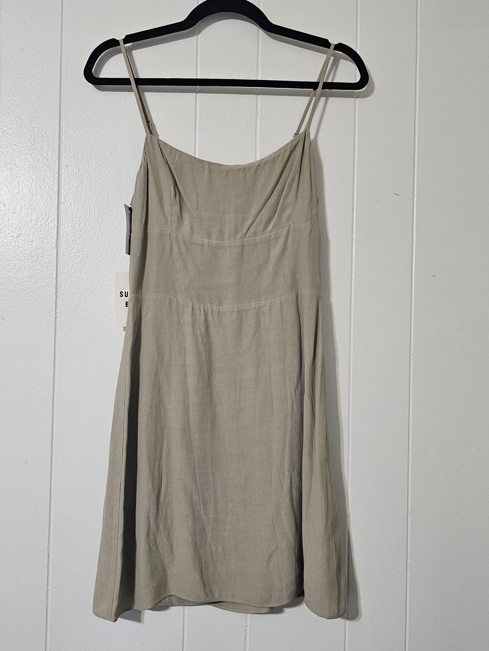 Sunday Best Jackson Dress Small NWT Beige Taupe Slip Mini Dress Boho - Picture 2 of 9